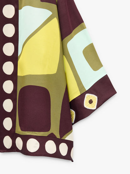 Kimono With Geometric Printed Pattern
