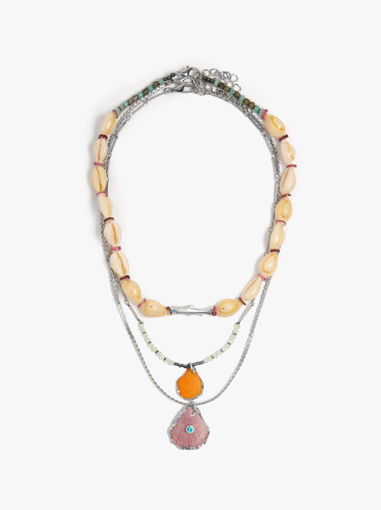 Set Of Necklaces With Stones