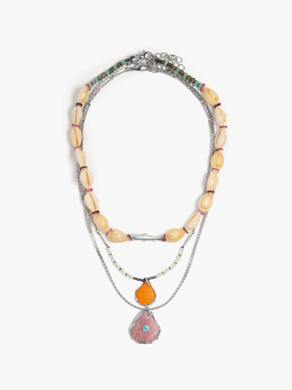 Set Of Necklaces With Stones