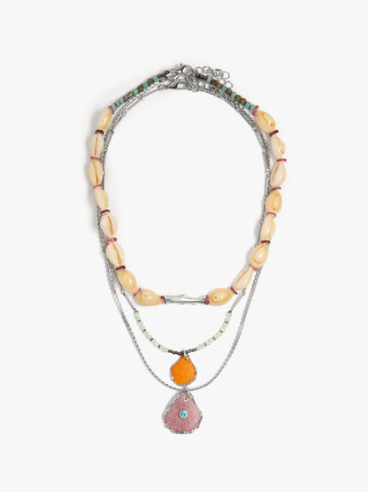 Set Of Necklaces With Stones