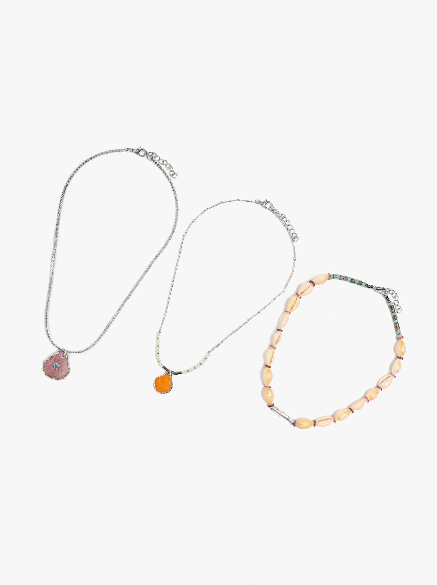 Set Of Necklaces With Stones