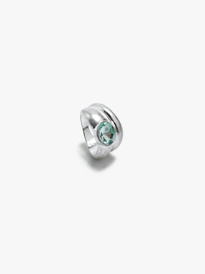 Double Effect Ring With Crystal
