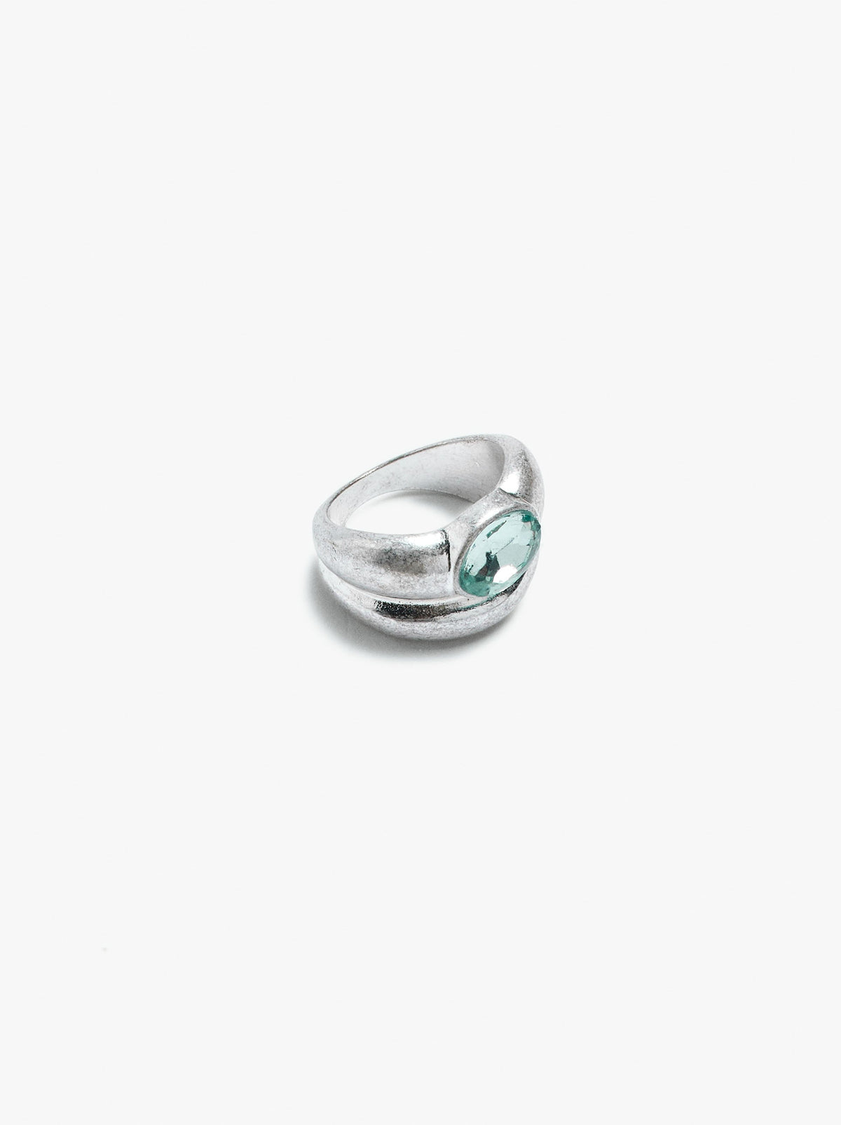 Double Effect Ring With Crystal