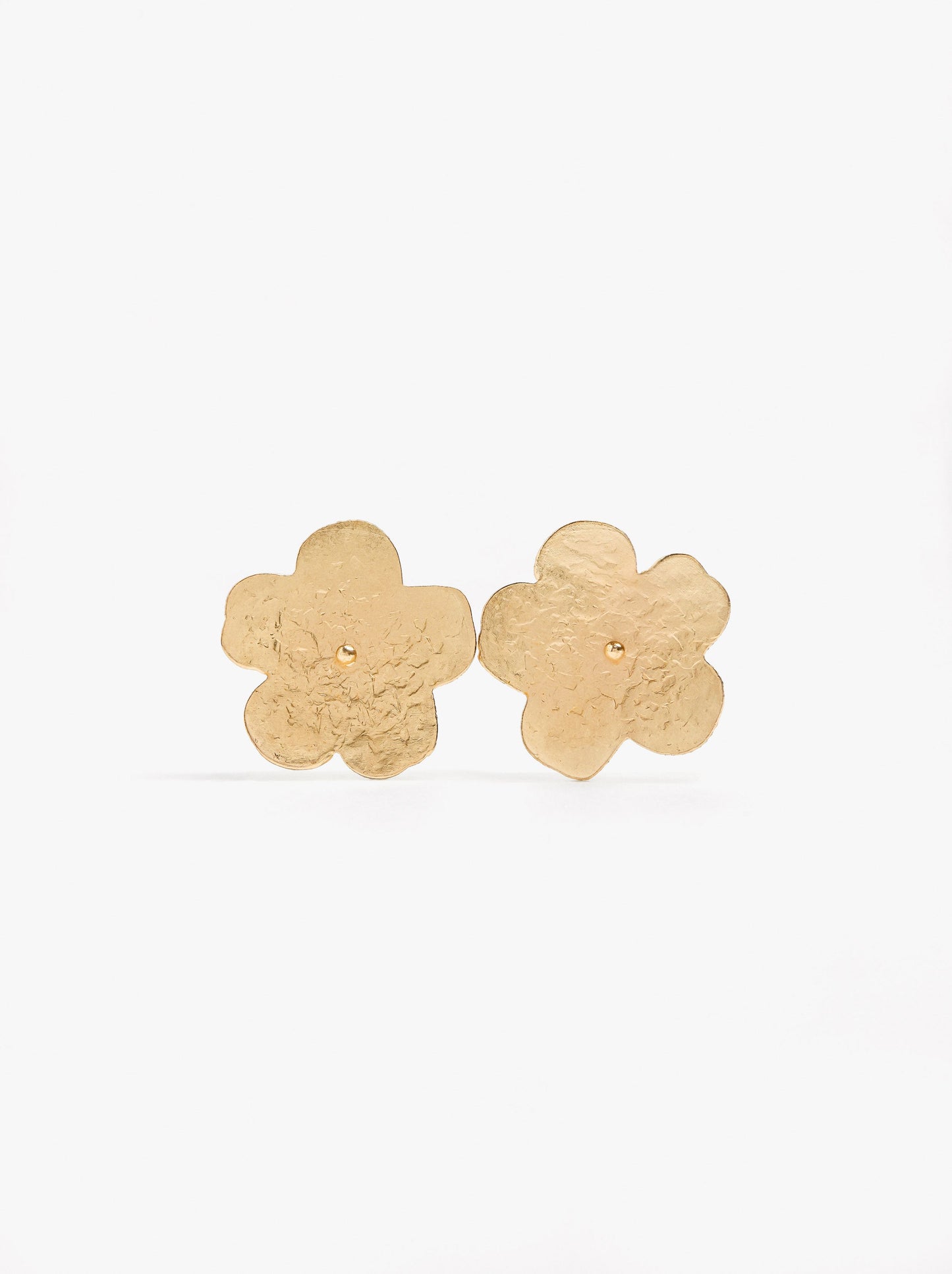 Maxi Earrings With Irregular Flower