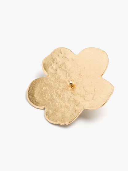 Maxi Earrings With Irregular Flower
