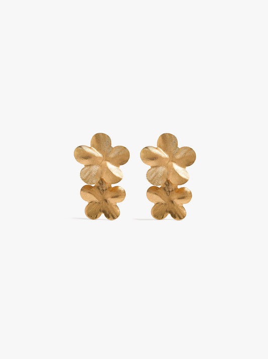 Earrings With Double Flowers