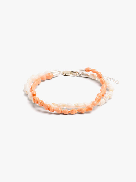 Double Ankle Bracelet With Shells