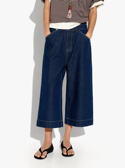 Cropped Jeans With 100% Cotton