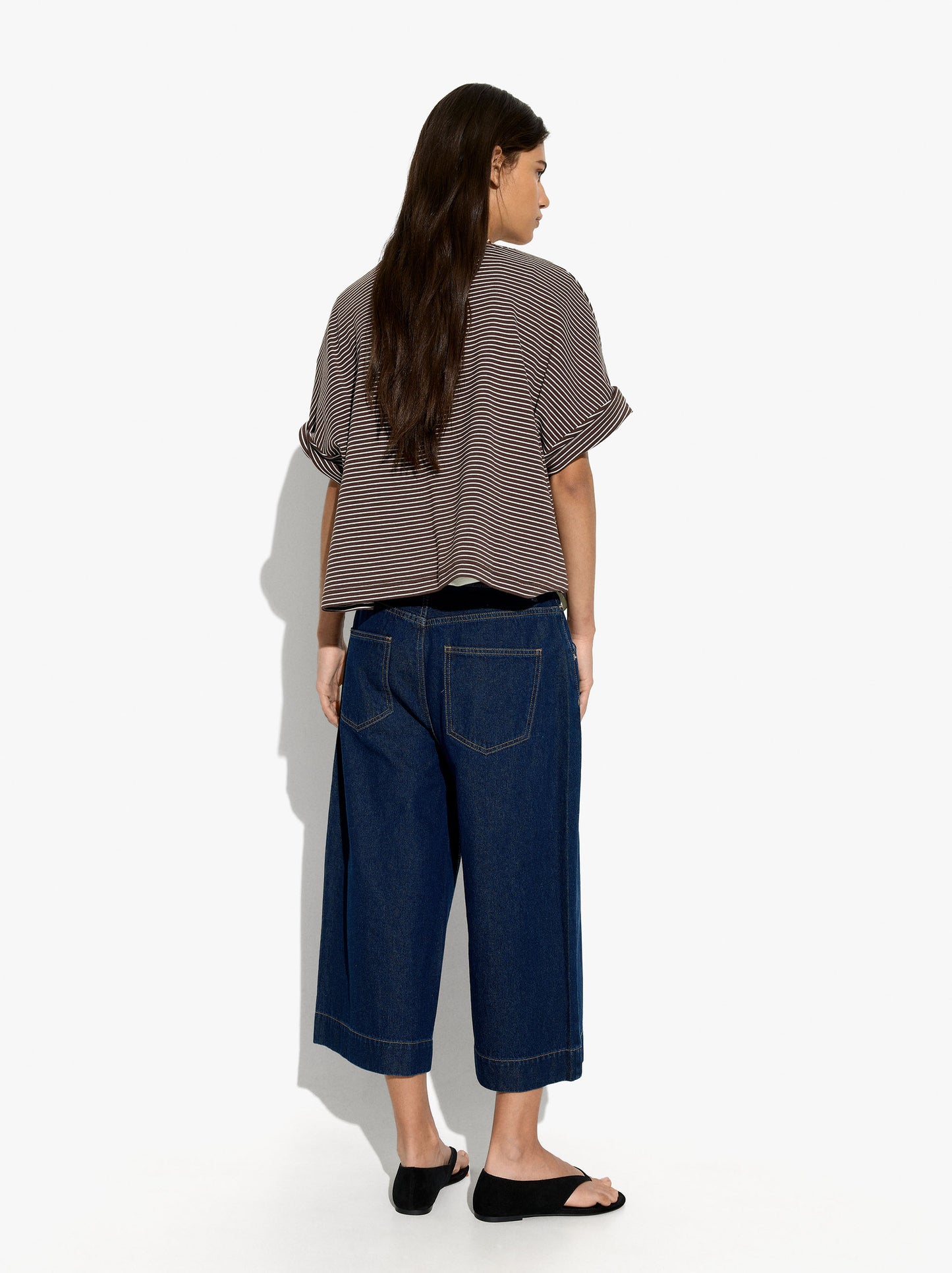 Cropped Jeans With 100% Cotton