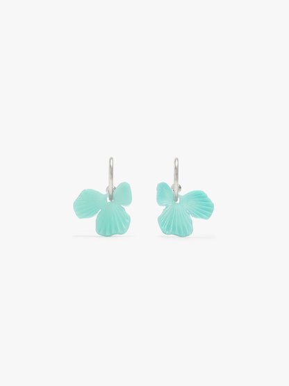 Hoop Earrings With Resin Flower