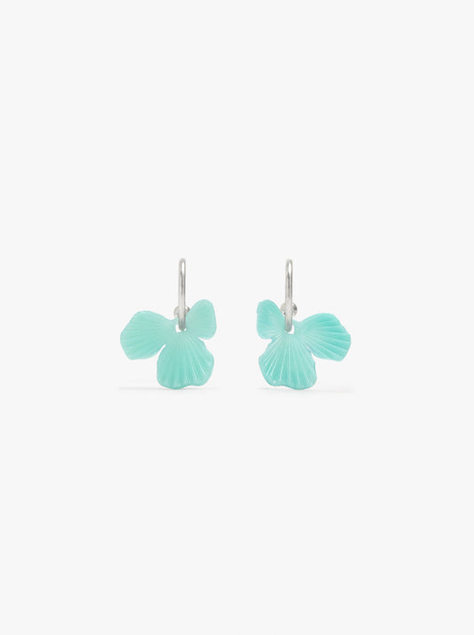 Hoop Earrings With Resin Flower