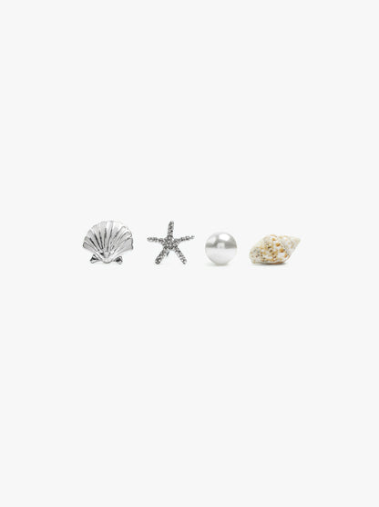 Set Of Earrings With Sea-Inspired Motifs