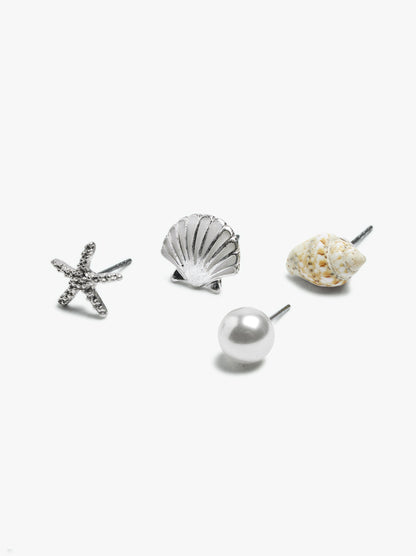 Set Of Earrings With Sea-Inspired Motifs