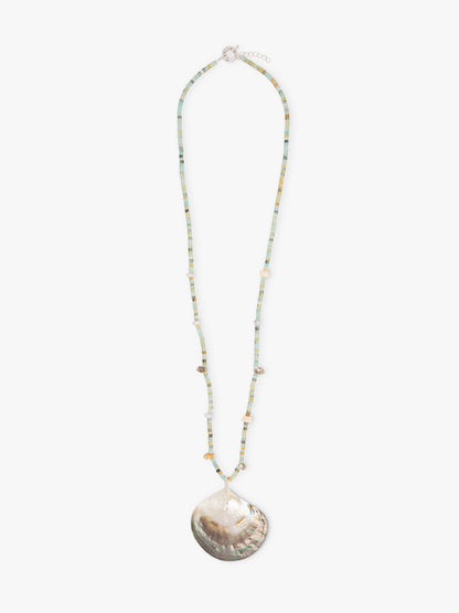 Necklace With Beads Of Stones And Shell