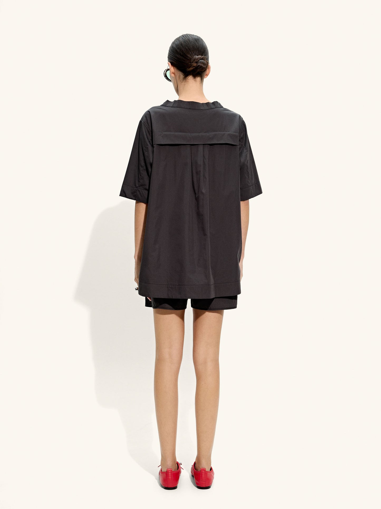 Shorts With A Silk And Cotton Blend