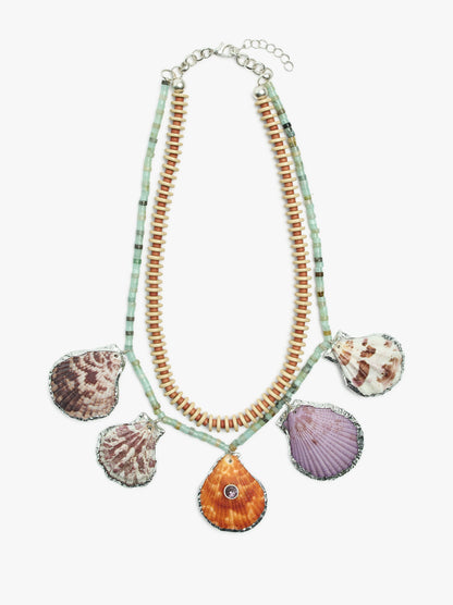 Double Necklace With Shells And Stones