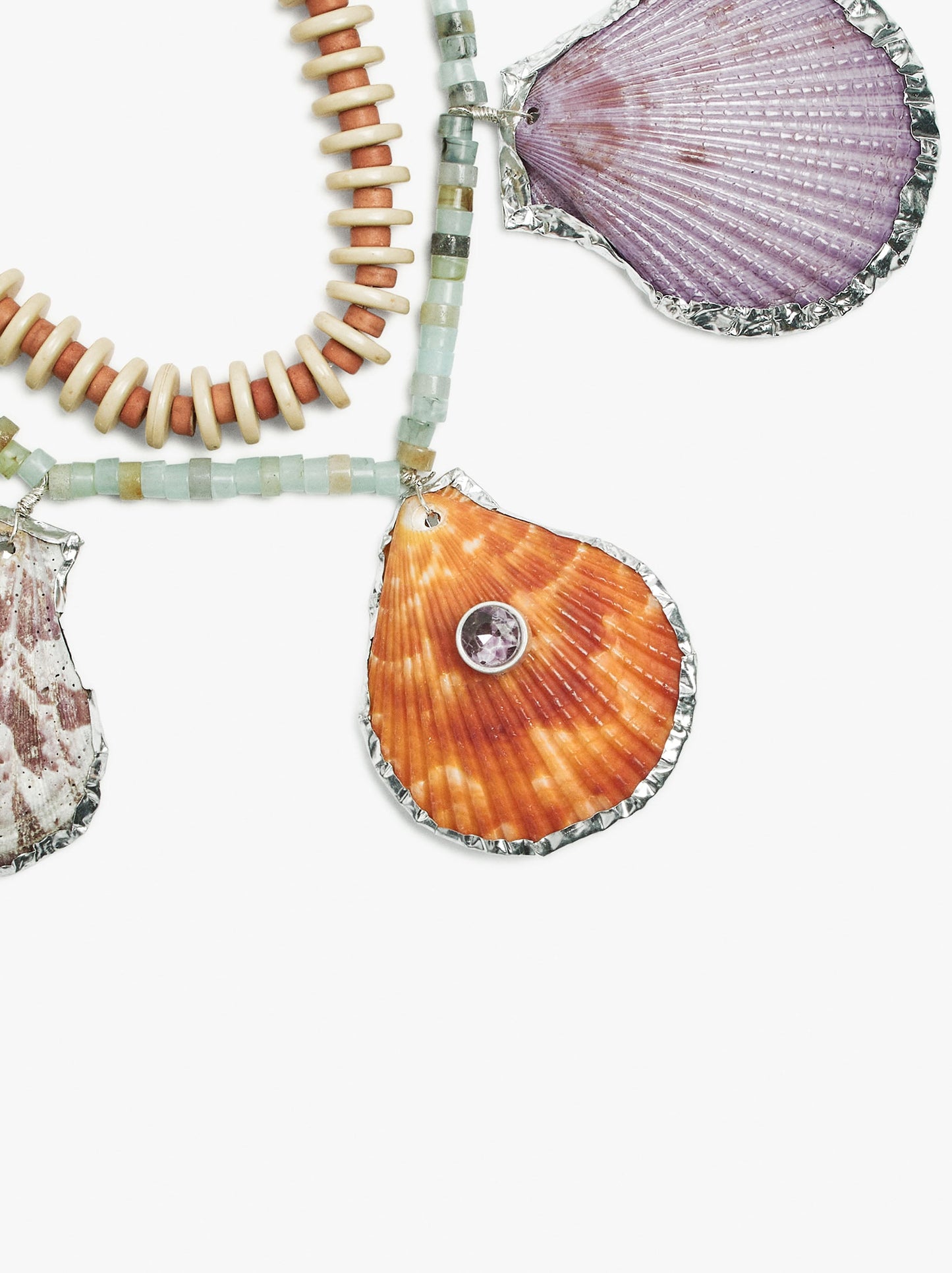 Double Necklace With Shells And Stones