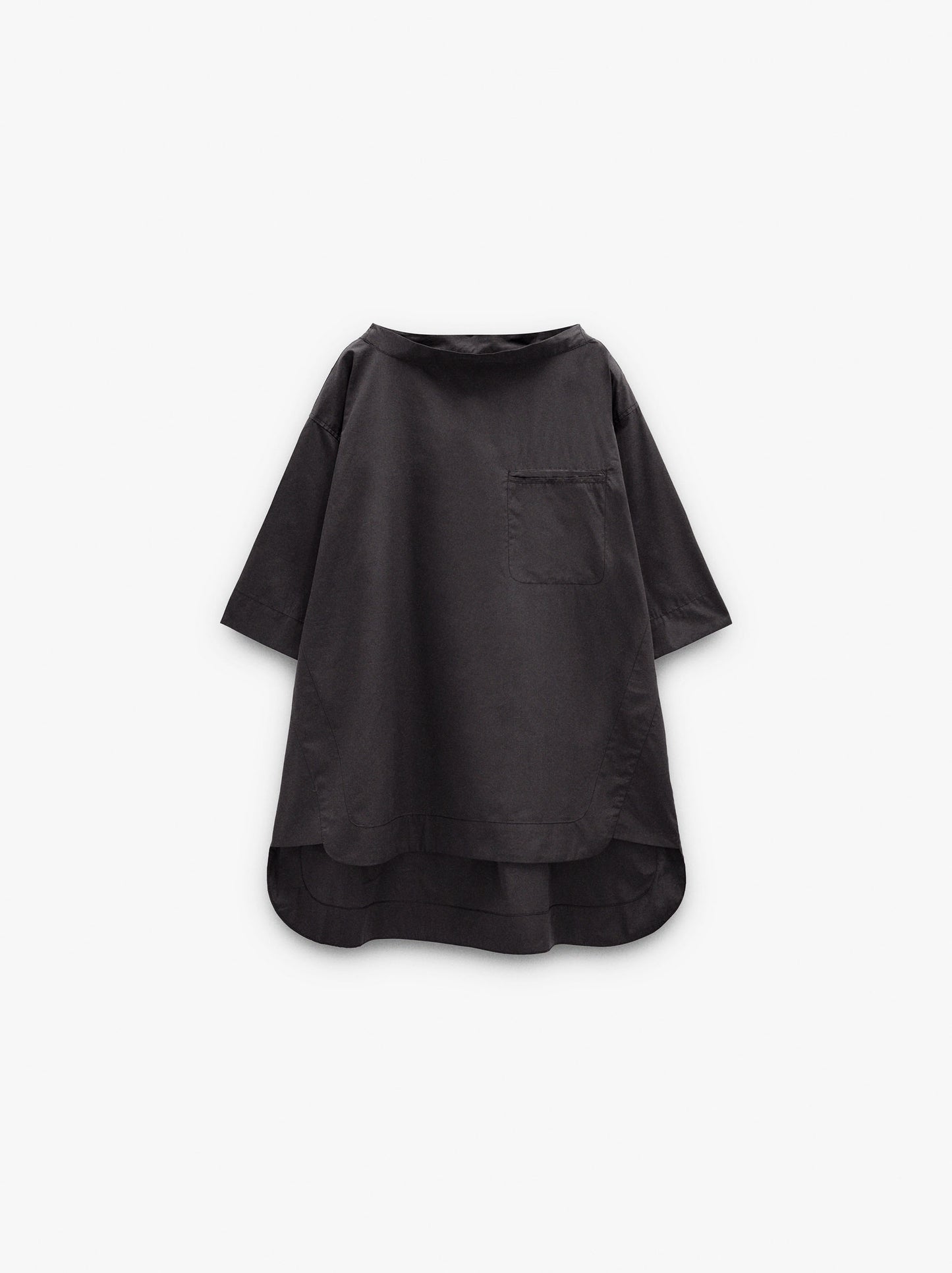 Blouse With A Silk And Cotton Blend