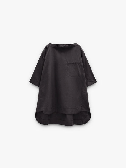 Blouse With A Silk And Cotton Blend