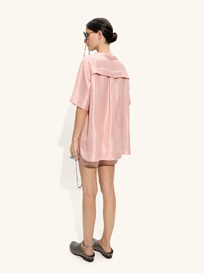 Shorts With A Silk And Linen Blend