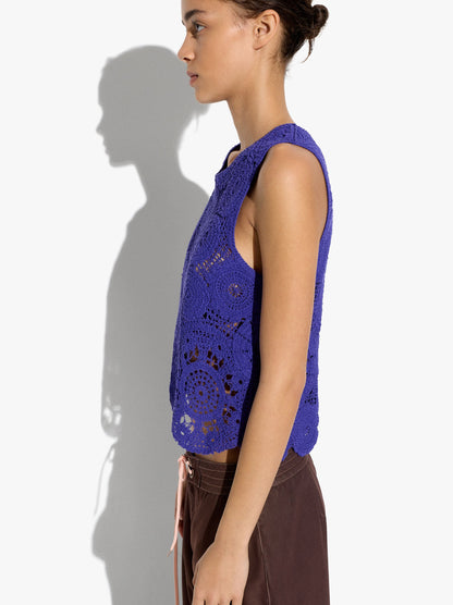 Floral Crochet Top With 100% Cotton
