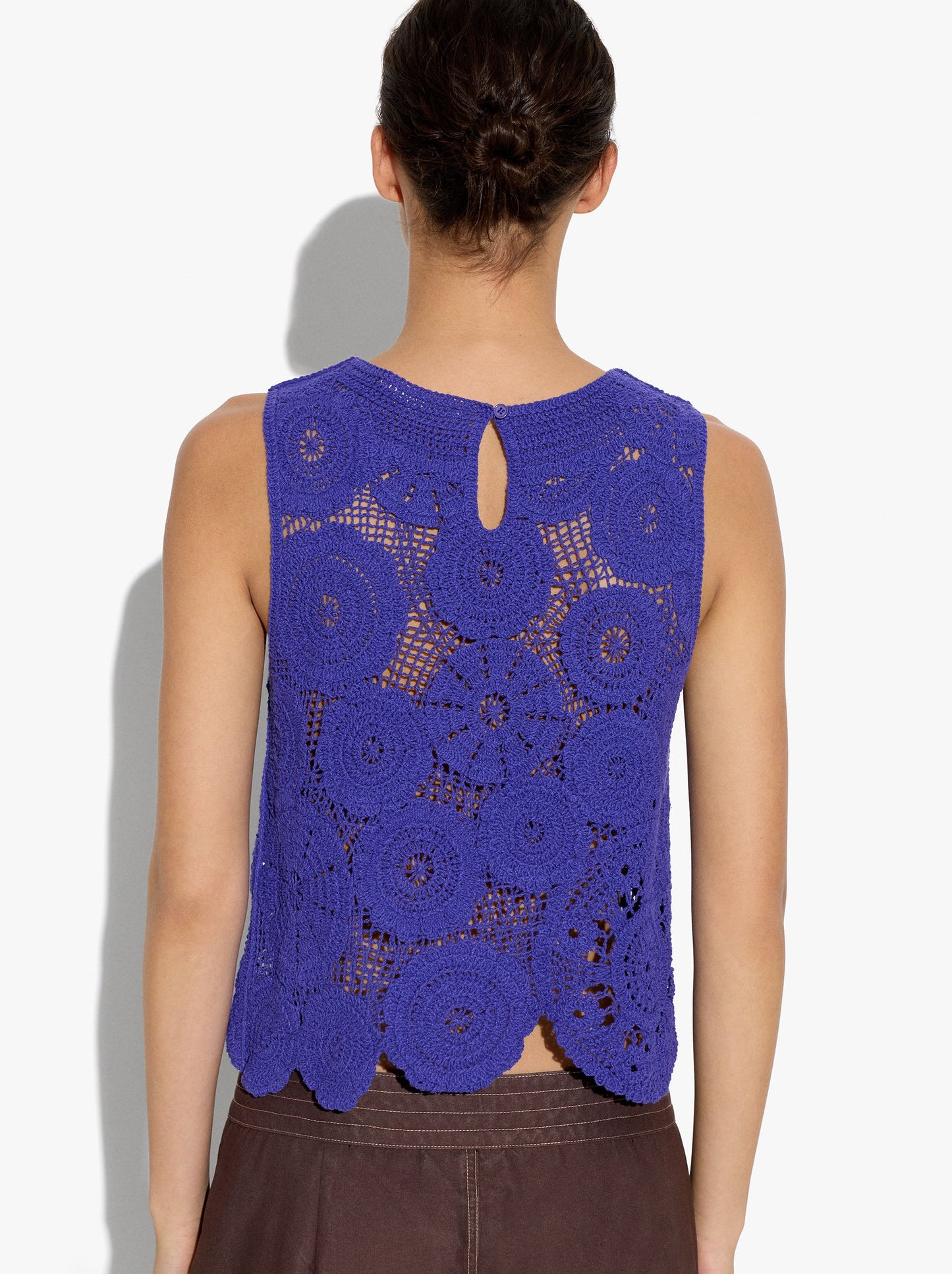 Floral Crochet Top With 100% Cotton