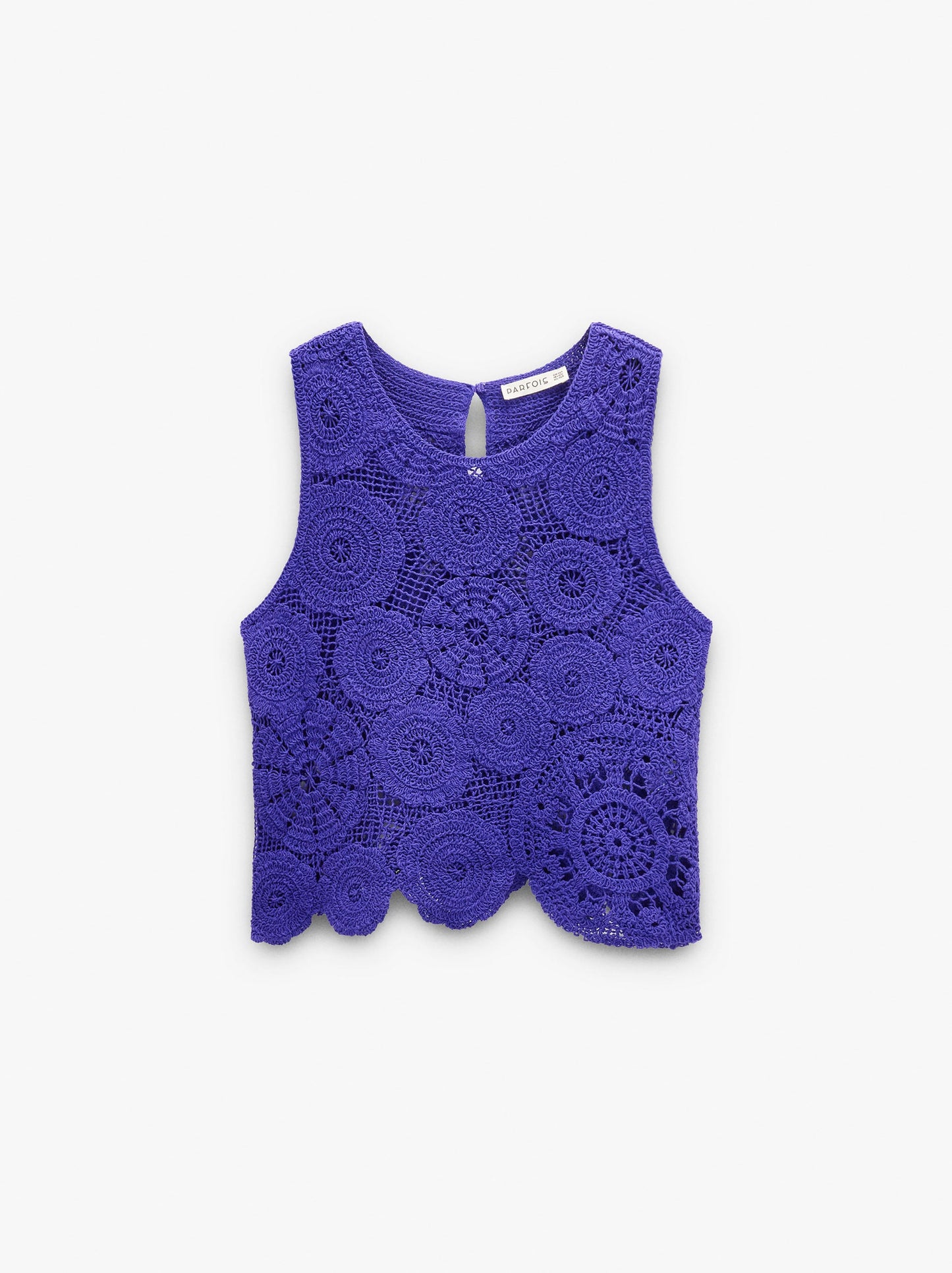 Floral Crochet Top With 100% Cotton