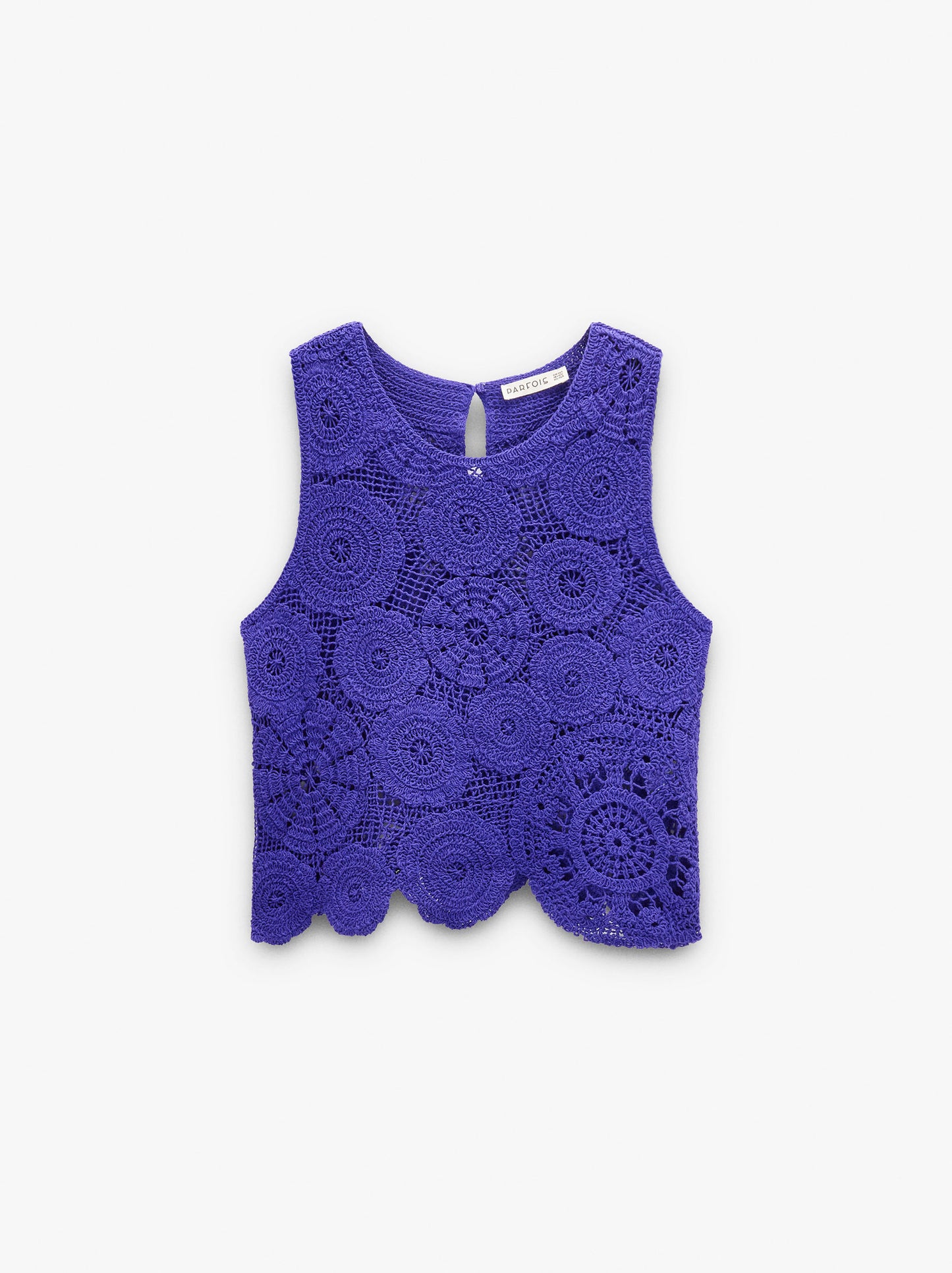 Floral Crochet Top With 100% Cotton