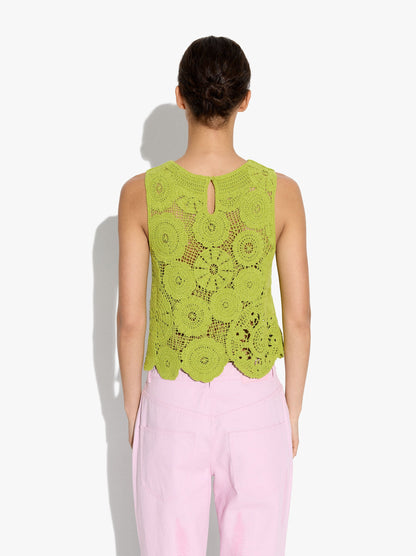 Floral Crochet Top With 100% Cotton