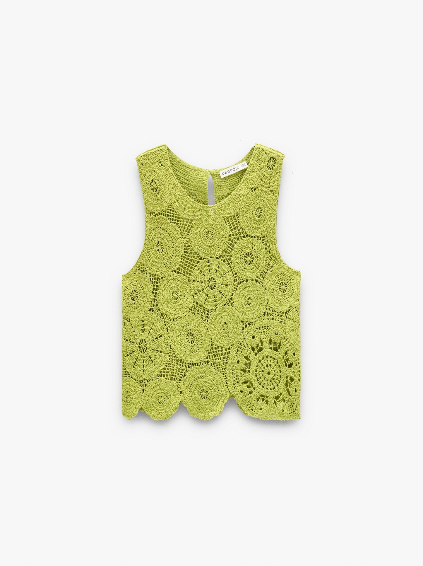 Floral Crochet Top With 100% Cotton