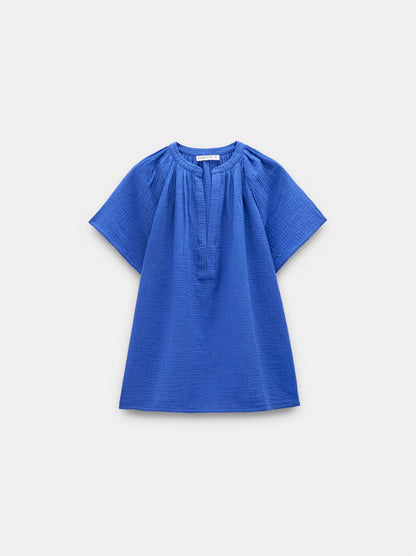 Blouse With Crinkled Effect 100% Cotton