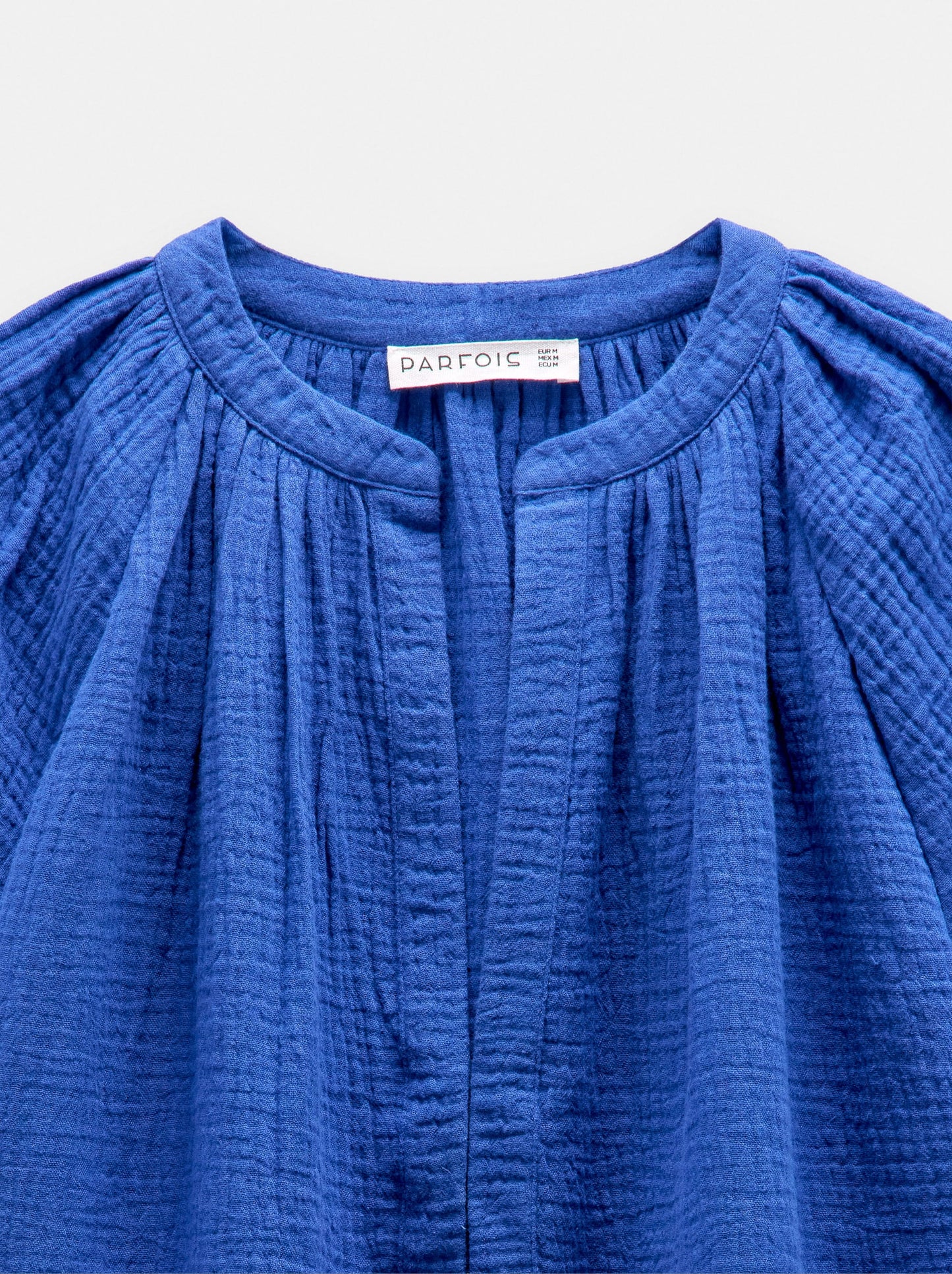 Blouse With Crinkled Effect 100% Cotton