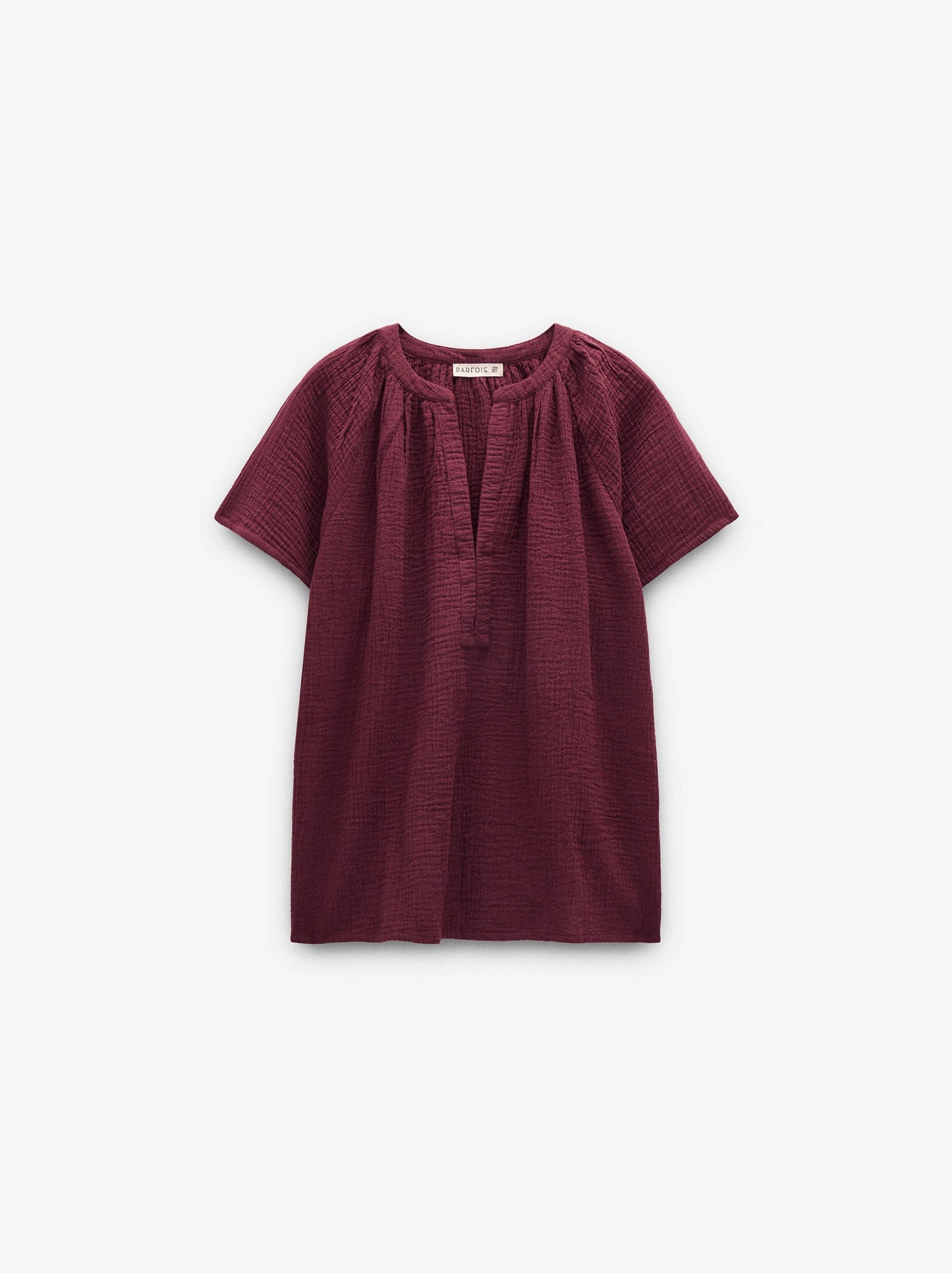 Blouse With Crinkled Effect 100% Cotton