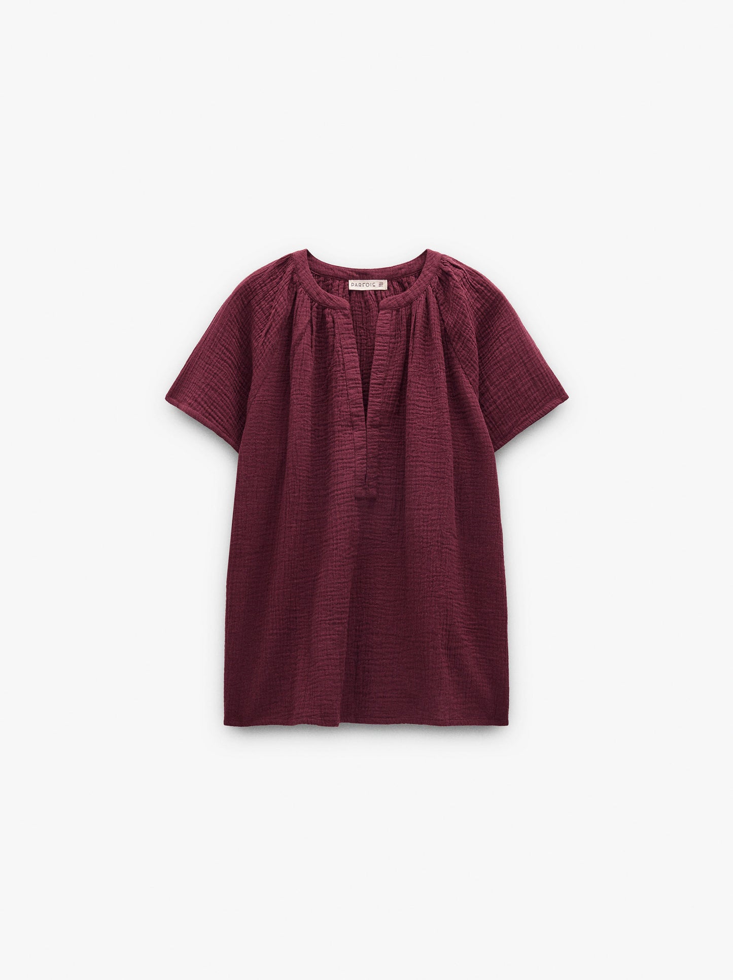 Blouse With Crinkled Effect 100% Cotton