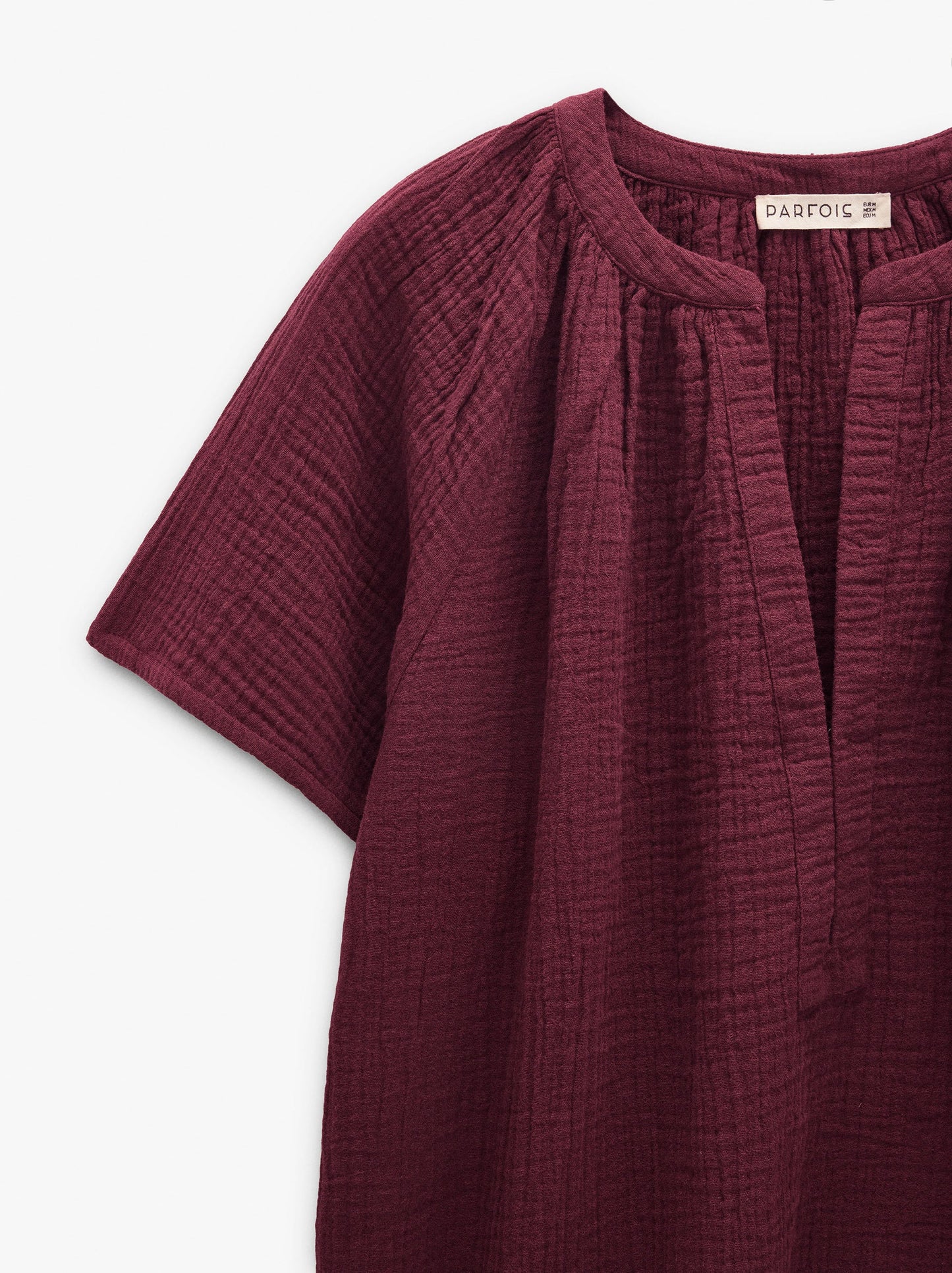 Blouse With Crinkled Effect 100% Cotton