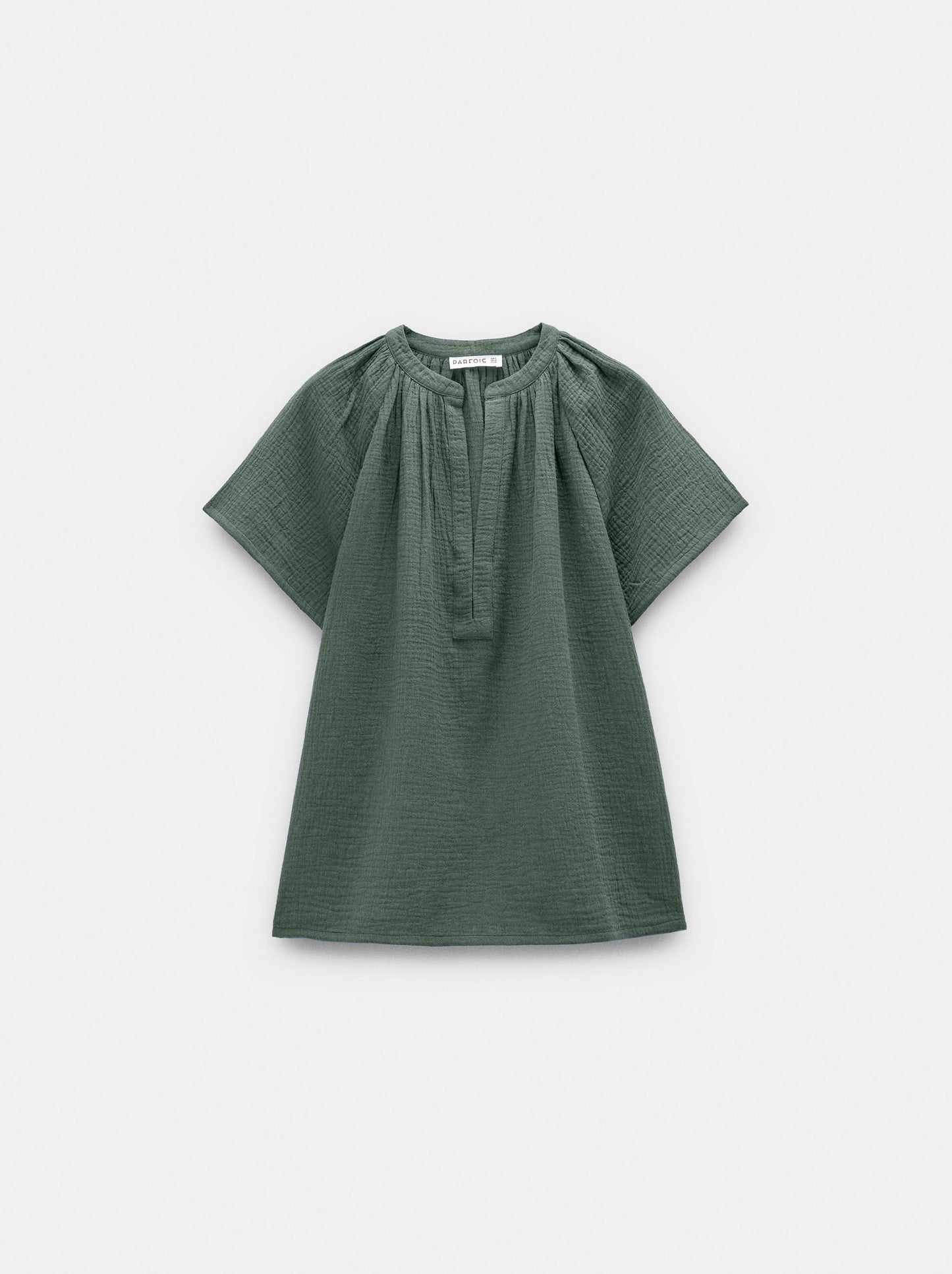 Blouse With Crinkled Effect 100% Cotton