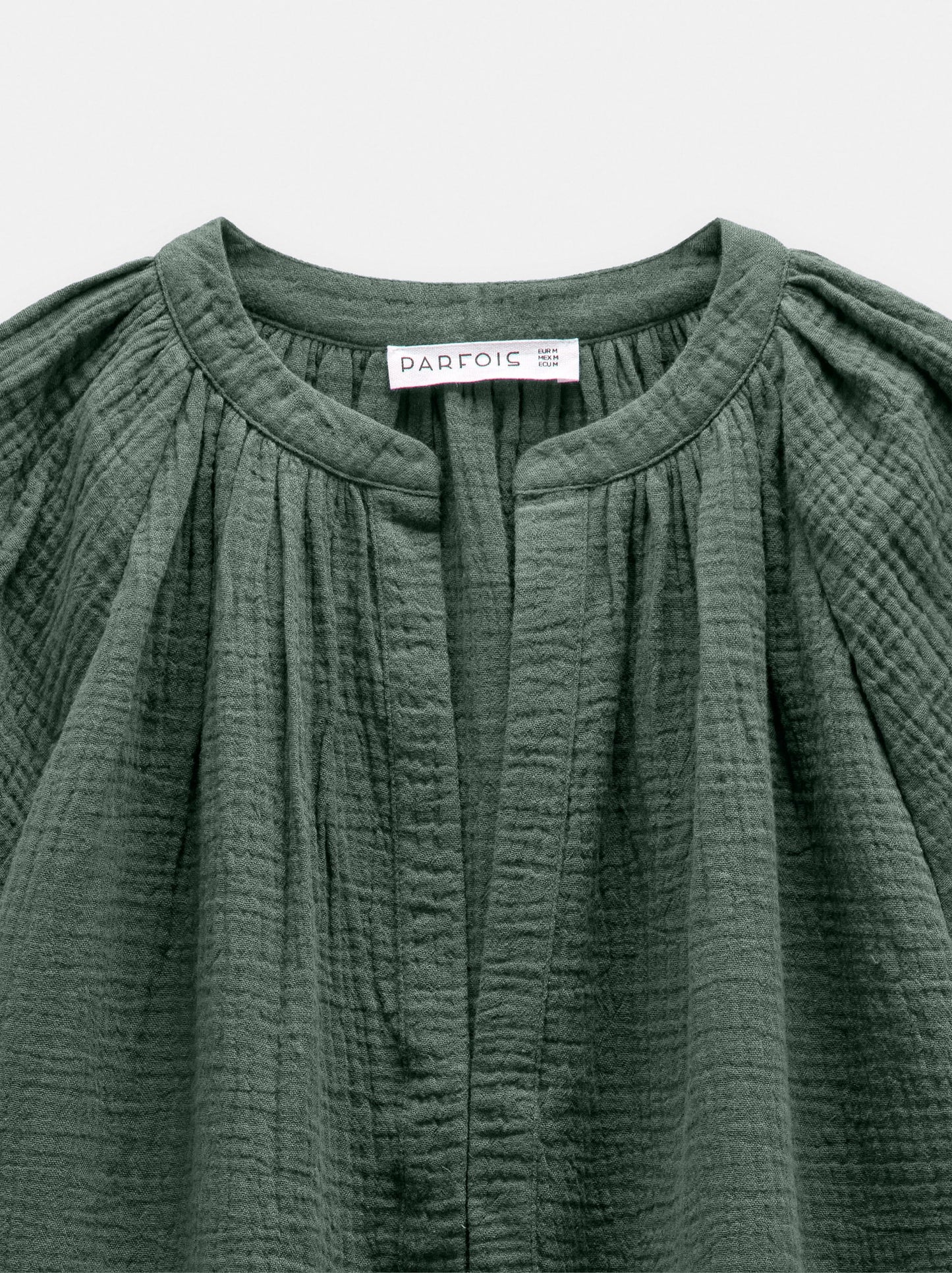 Blouse With Crinkled Effect 100% Cotton