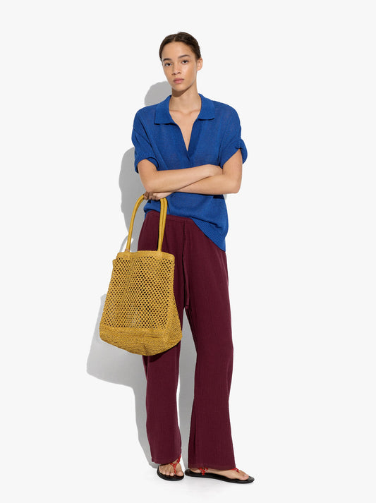 Trousers With Crinkled Effect 100% Cotton