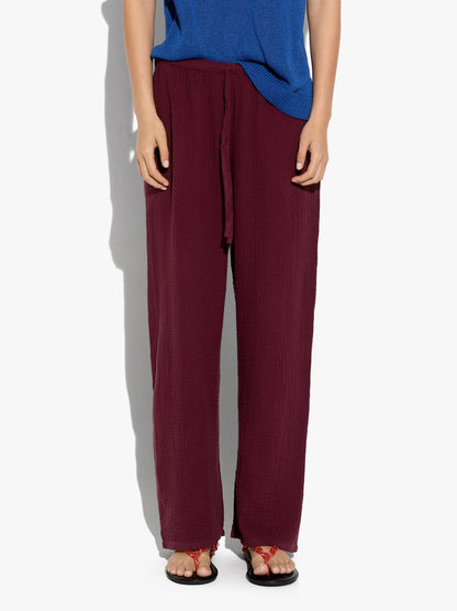 Trousers With Crinkled Effect 100% Cotton