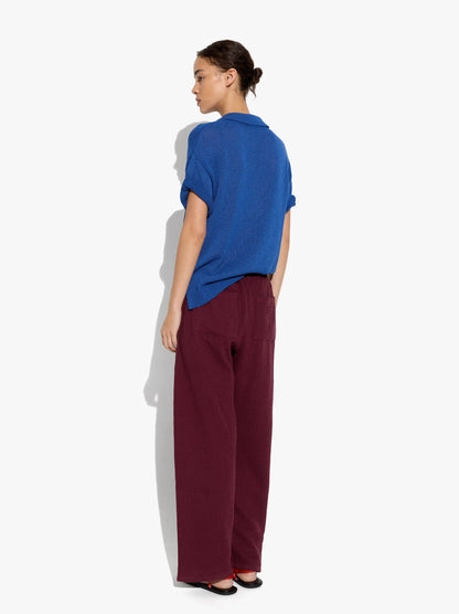 Trousers With Crinkled Effect 100% Cotton