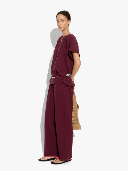 Trousers With Crinkled Effect 100% Cotton