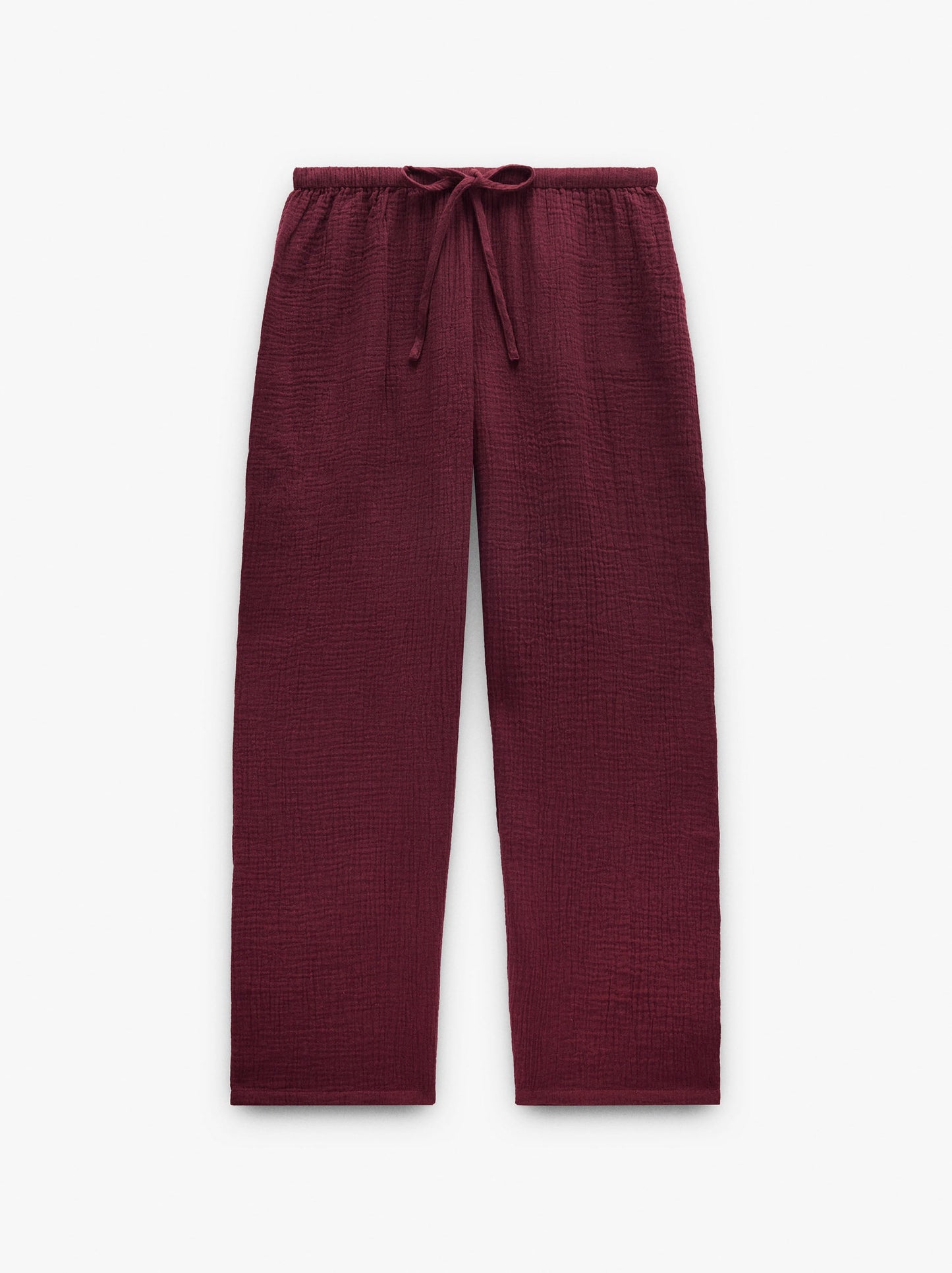 Trousers With Crinkled Effect 100% Cotton