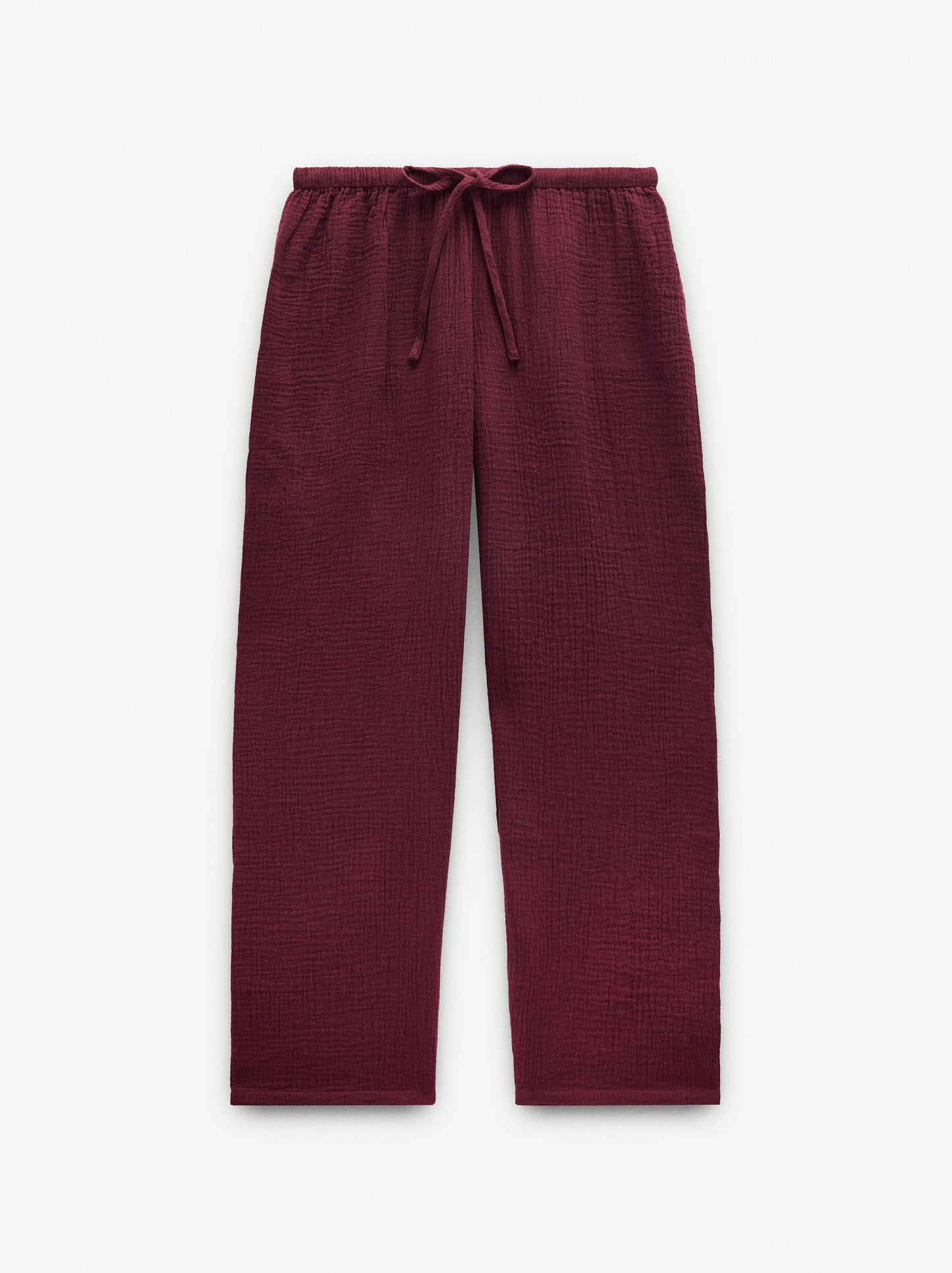 Trousers With Crinkled Effect 100% Cotton