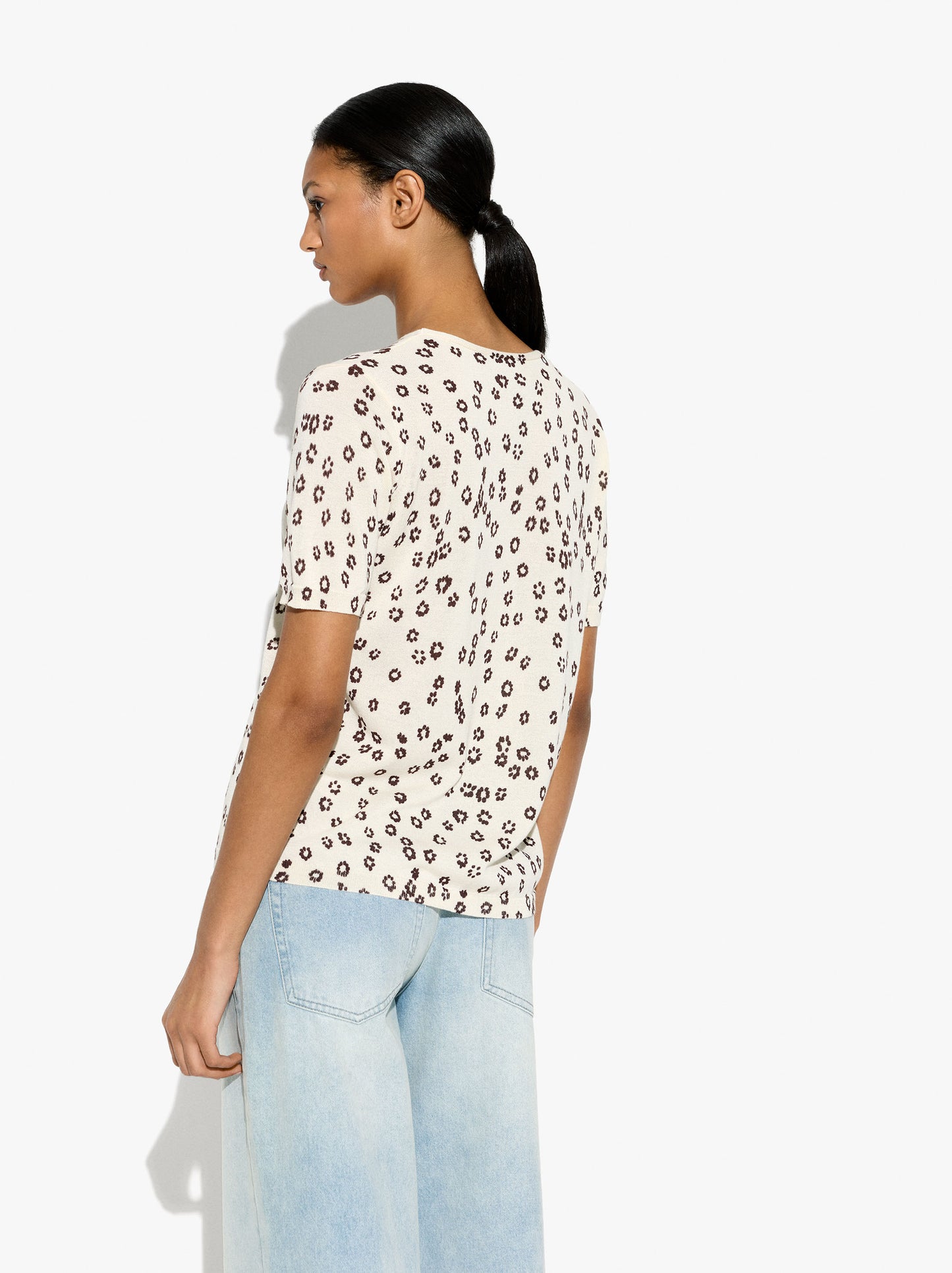 Floral Printed Knit Cardigan