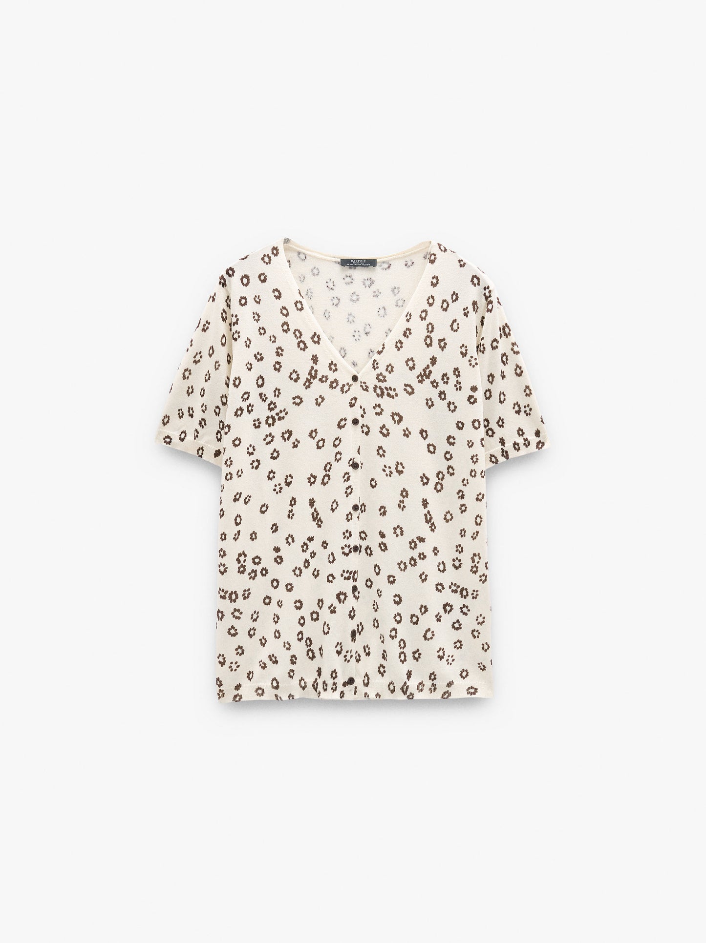 Floral Printed Knit Cardigan