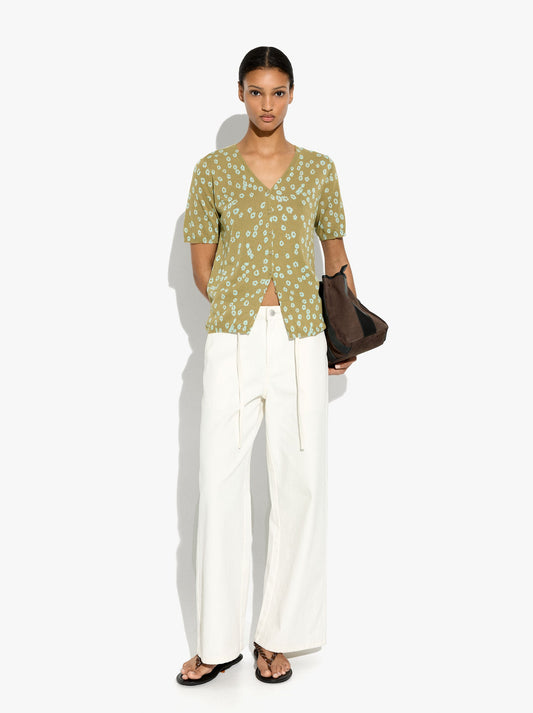 Floral Printed Knit Cardigan