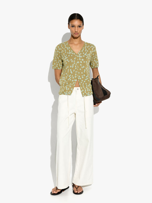 Floral Printed Knit Cardigan