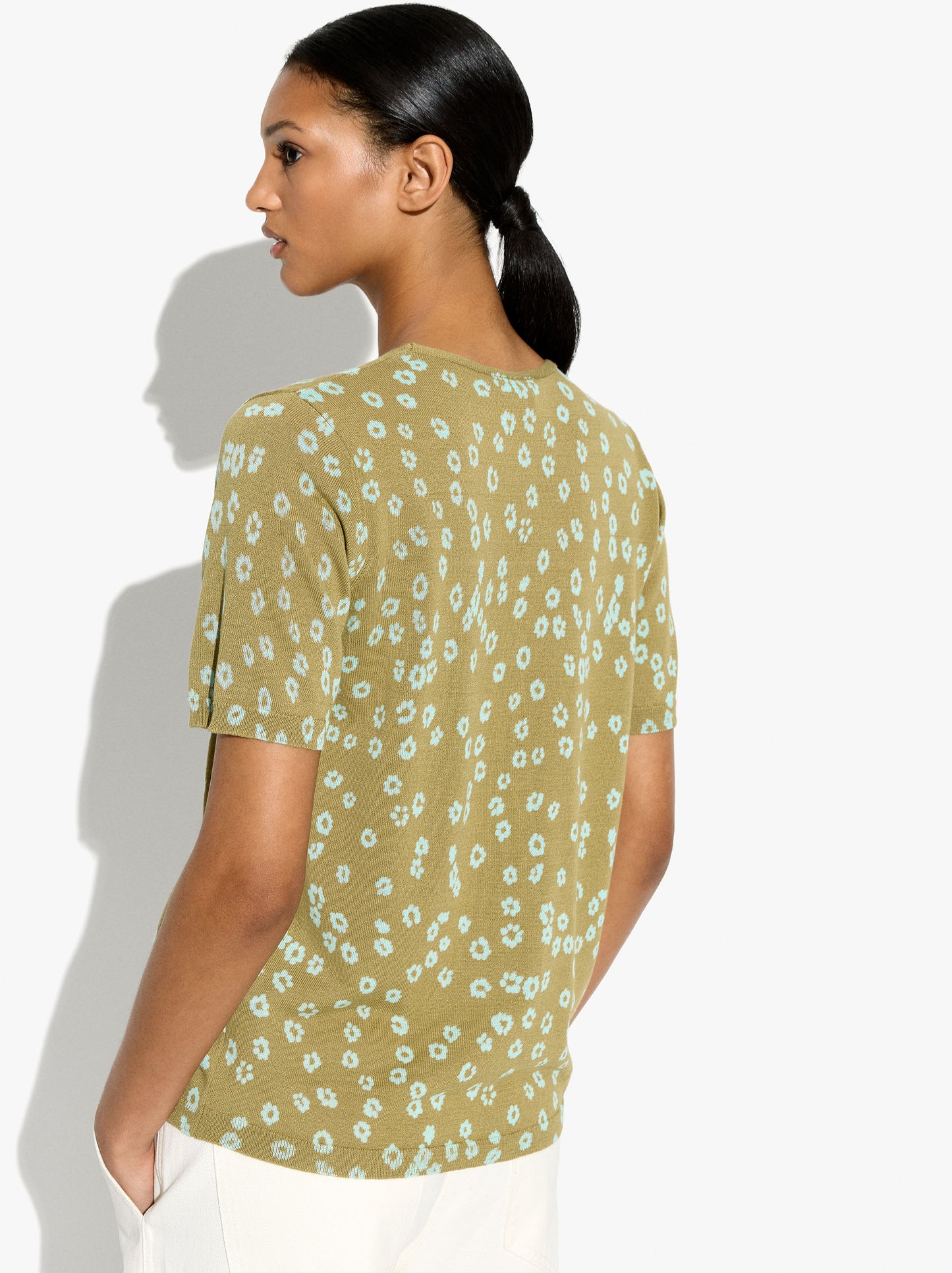 Floral Printed Knit Cardigan