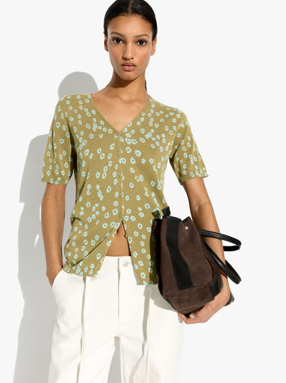 Floral Printed Knit Cardigan