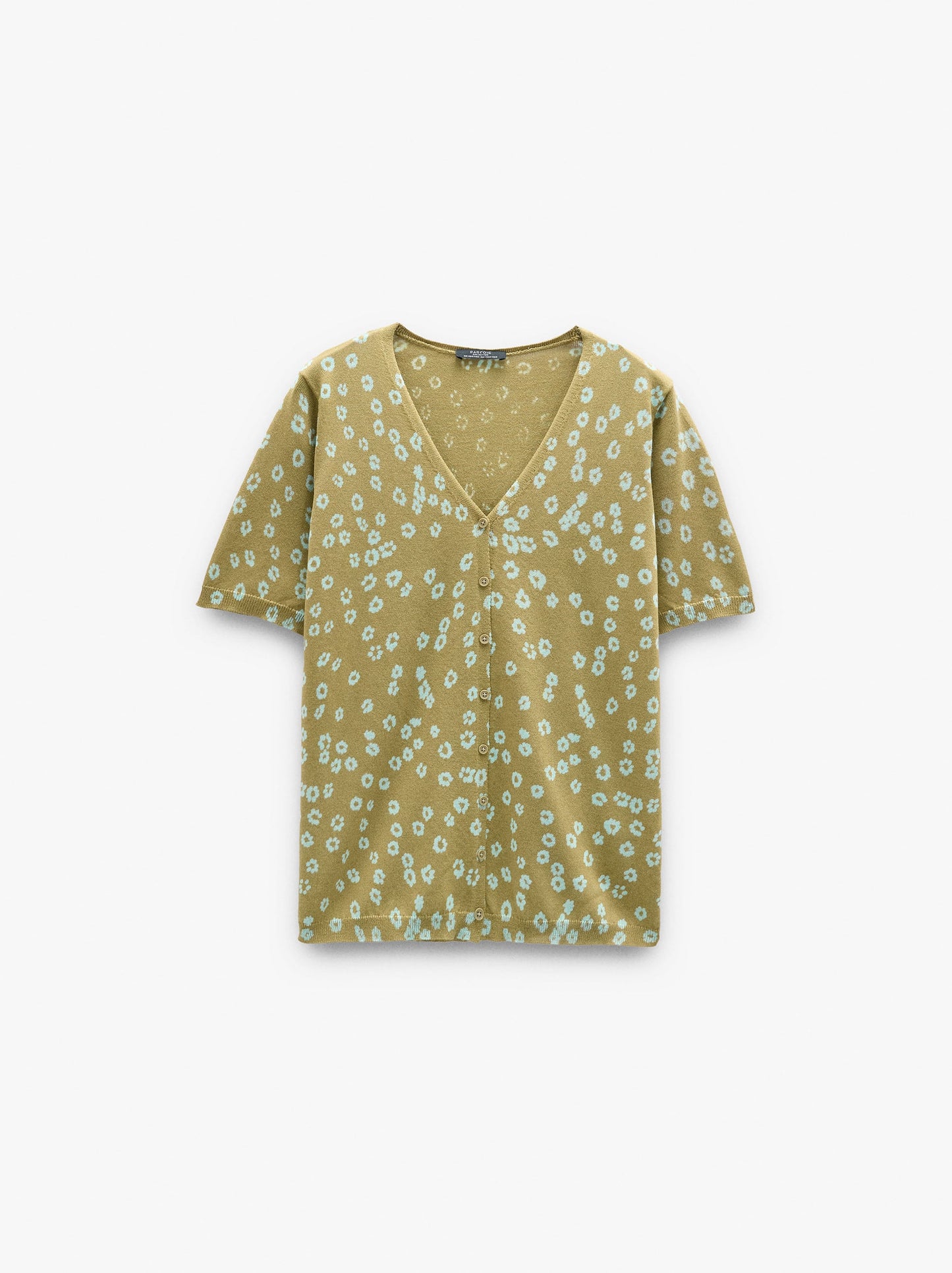 Floral Printed Knit Cardigan